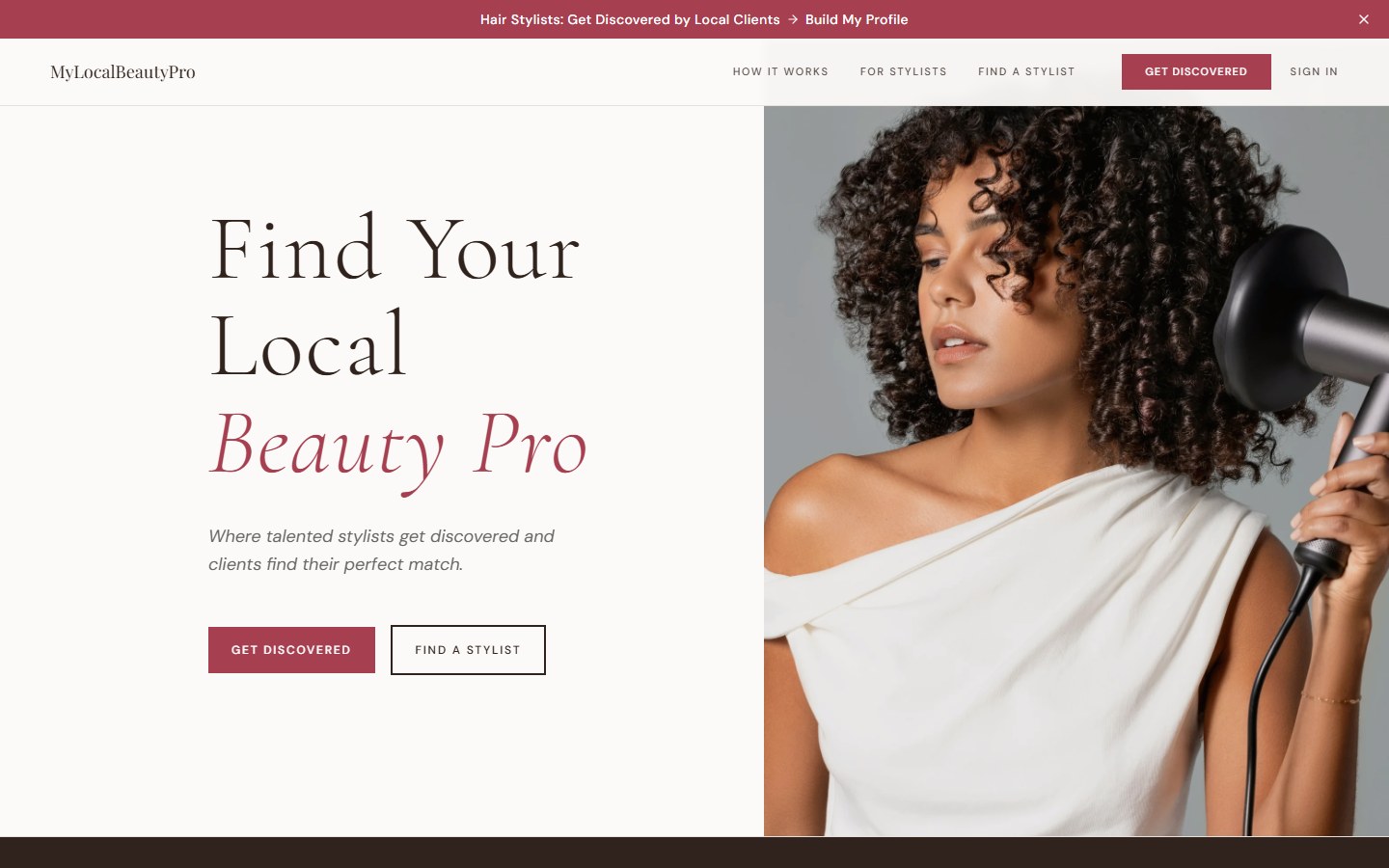 My Local Beauty Pro website